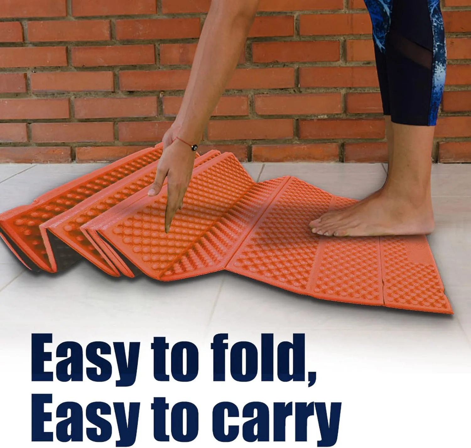 Portable Lightweight Mini Waterproof Folding Mat, Outdoor Foam Camping Mat, Beach Tent Sleeping Pad Waterproof Mattress, Foam Sitting Pad for Outdoor Activities