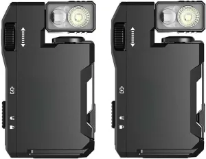 Portable Mini Flashlight with Rotatable Head, G5 EDC Light 400 Lumens, Rechargeable Camping Lights, Compact Pocket Flashlights, Ip68 Waterproof Flat Flashlight with Magnet for Outdoor, Emergency(Black