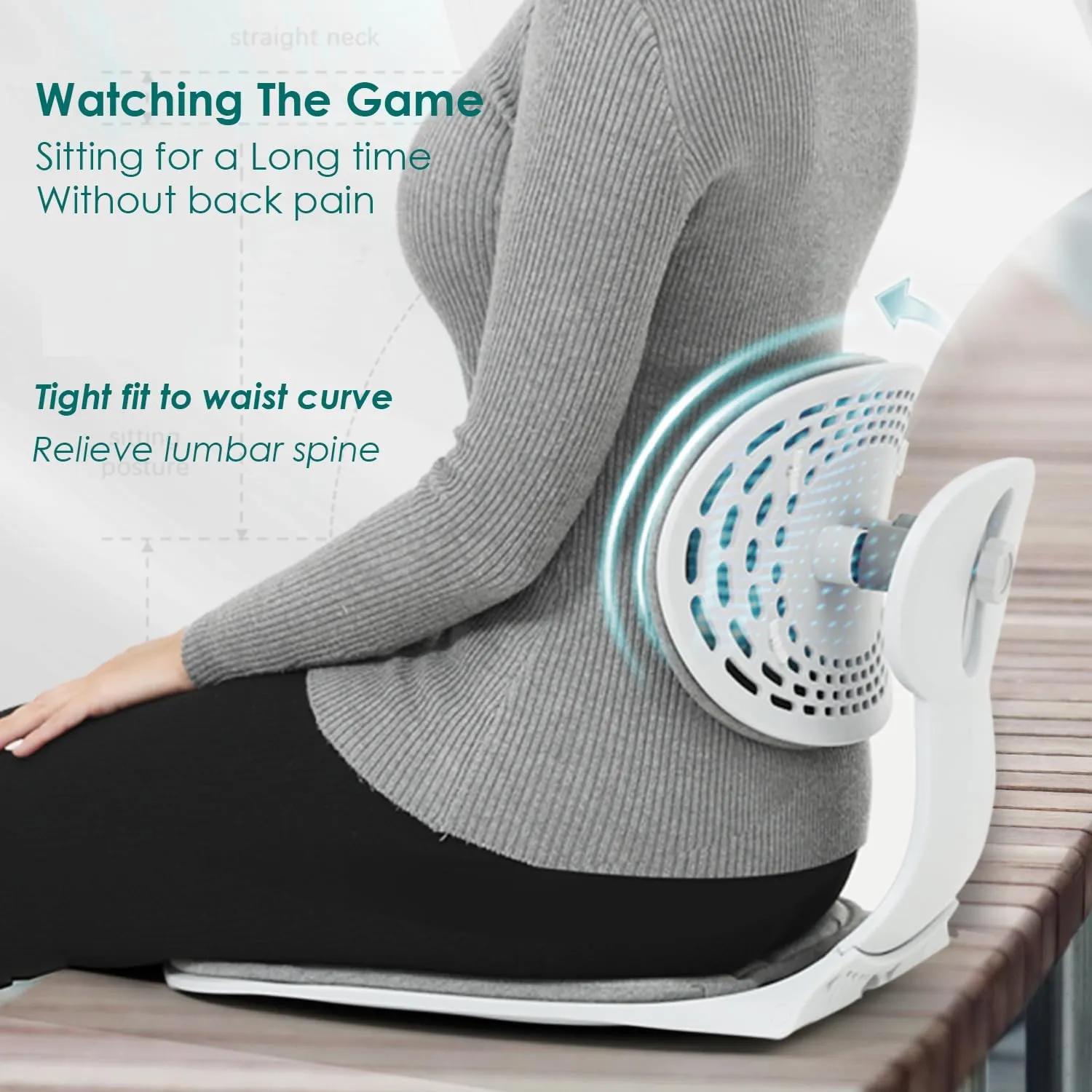 Portable Sports Stadium seat with Back Support Activity bleacher Seats Functional Legless Chair Foldable Waist Cushion Office Chairs with Lumbar Support Floor seat (Gray)