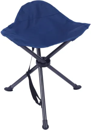 Portable Tripod Stool for Outdoor Activities with Carry Strap, Blue