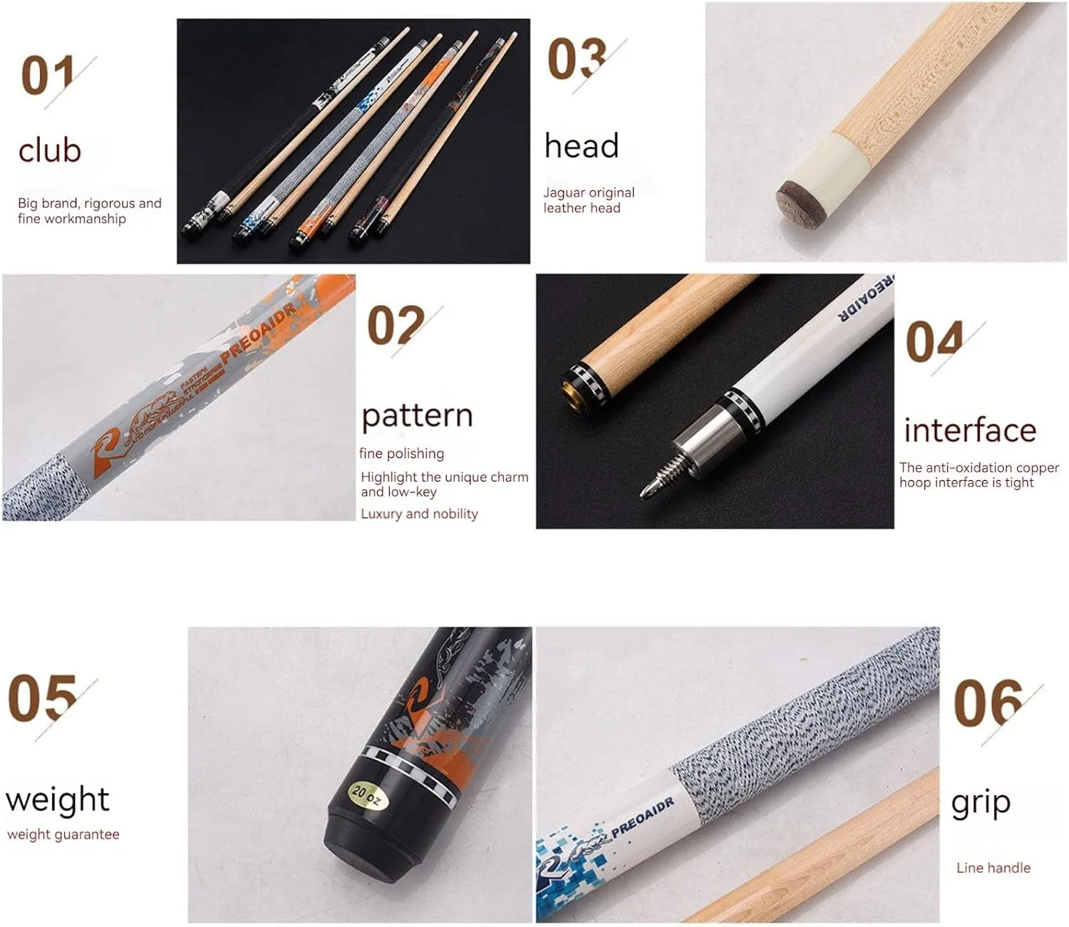 Premium Maple Pool Cue with Multi-Layer Leather Head for Accurate Shots and Enhanced Grip(Color:CC,Size:11.5MM Club Head)
