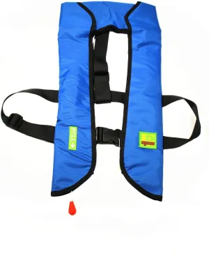 Premium Safety Adult Life Jacket with Whistle - Manual Version Inflatable Lifejacket Life Vest Preserver for Boating Fishing Sailing Kayaking Surfing Paddling Swimming - Adjustable Life Saving Vest