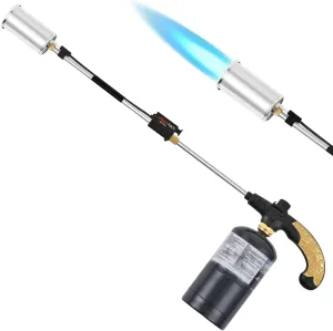 Propane Torch Burner Weed Torch with High Output 800,000 BTU Heavy Duty Blow Torch 30" Detachable Long Arm Propane Weed Burner&Flame Control Valve for Garden,Stumps,Wood,Melting Ice,Snow Road,Roofing