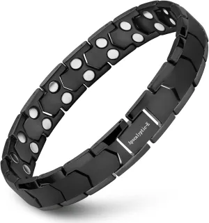 Pure Titanium Men'S Magnetic Bracelets, 99% Pure Titanium (Light),Double Powerful Magnet Bracelets,Eliminate Static Electricity