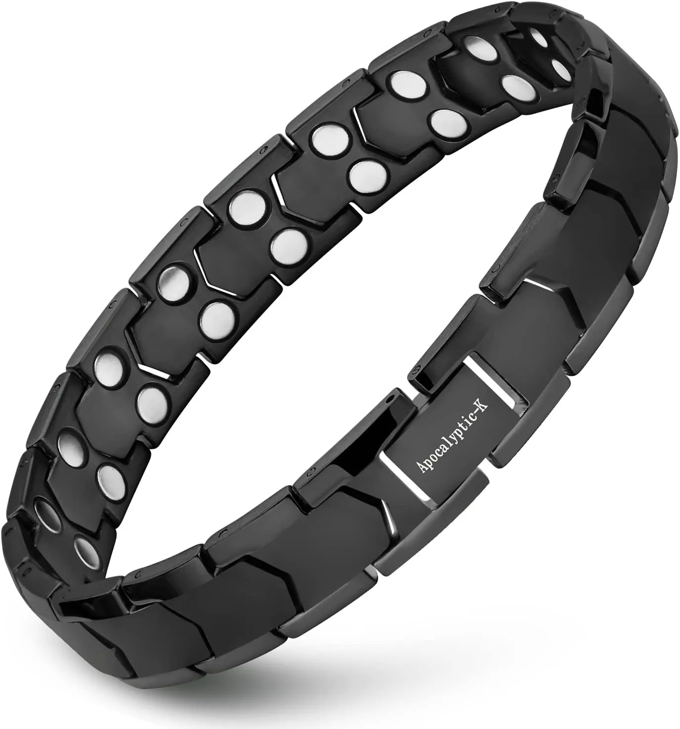 Pure Titanium Men'S Magnetic Bracelets, 99% Pure Titanium (Light),Double Powerful Magnet Bracelets,Eliminate Static Electricity