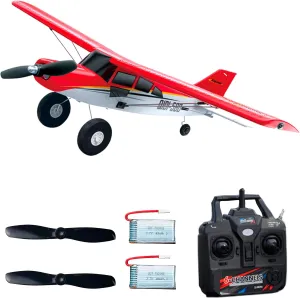 QIDI-560 M7 Off-Road Aircraft 3D RC Plane One-Key Hanging Stunt Fixed Wing with Wind Resistant Flight Control for Beginner and Experienced Ready to Fly RTF(Red)