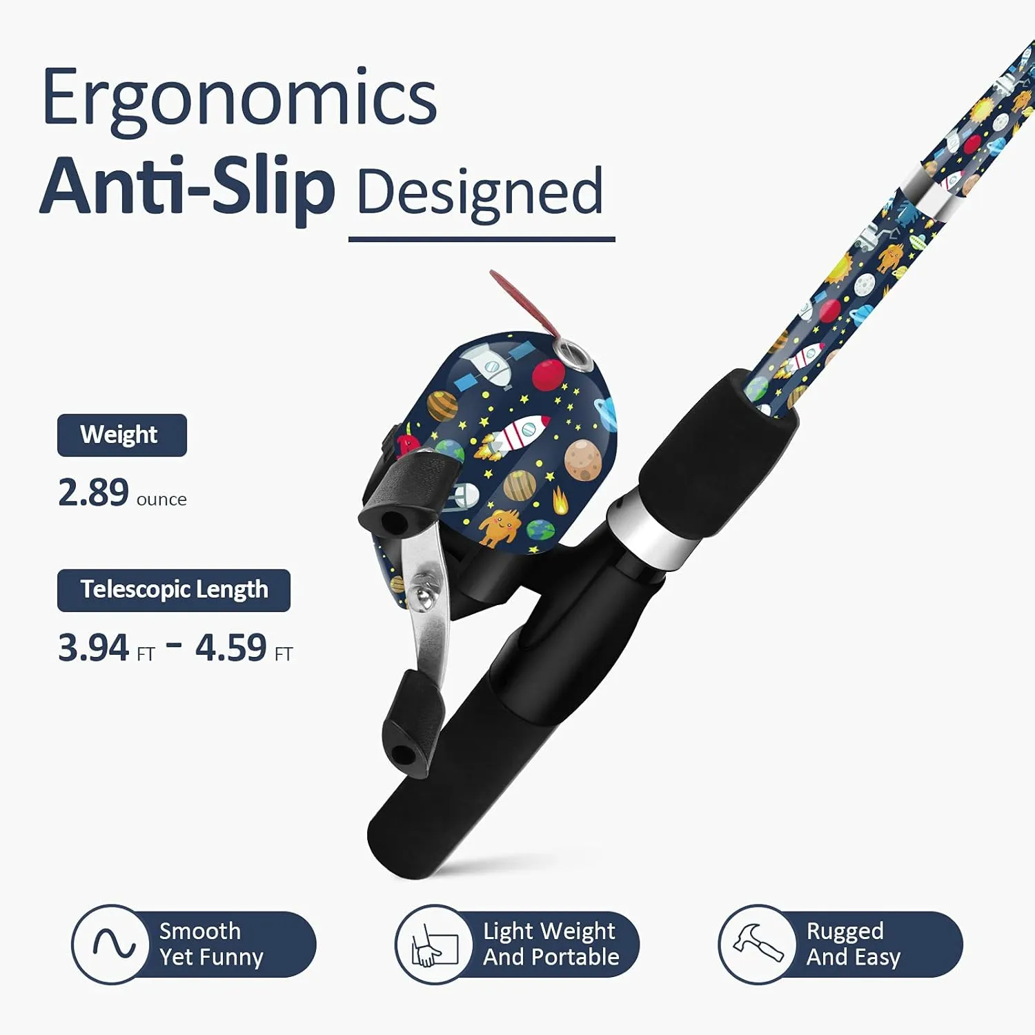 QudraKast Kids Fishing Pole