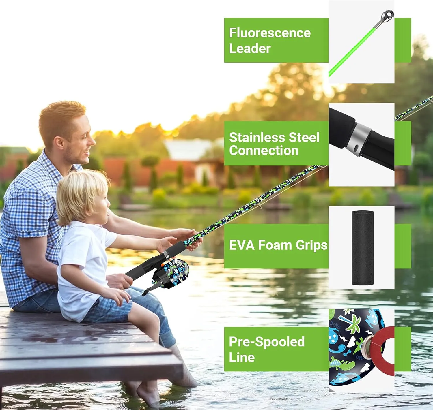 QudraKast Kids Fishing Pole