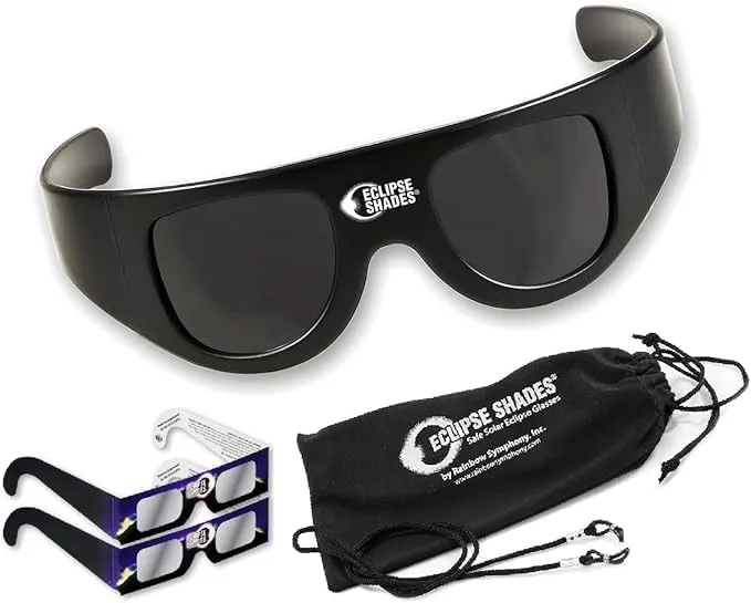 Rainbow Symphony Plastic Solar Eclipse Glasses, CE & ISO Certified, Safe for Direct Sun, Made in USA