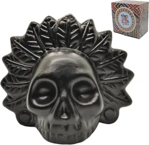 Real Screaming Aztec Death Whistle, Loudest Authentic Terrifying Human Scream Whistle for Sports & Safety At 125  Decibels, Collectible, Halloween Atmosphere Creation (Midnight Black)