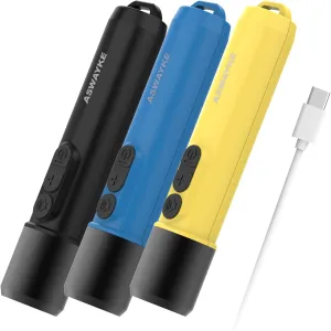 Rechargeable Electronic Whistle Set: 125dB Max Sound,6 Adjustable Volumes,3 Sound Options,600mAh Battery,IPX4 Rated - for Coaches,Sports and Teachers - 3 Pack