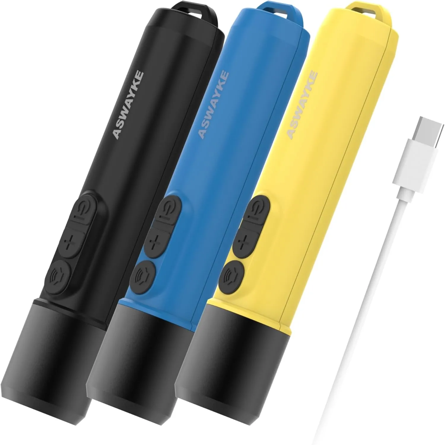 Rechargeable Electronic Whistle Set: 125dB Max Sound,6 Adjustable Volumes,3 Sound Options,600mAh Battery,IPX4 Rated - for Coaches,Sports and Teachers - 3 Pack