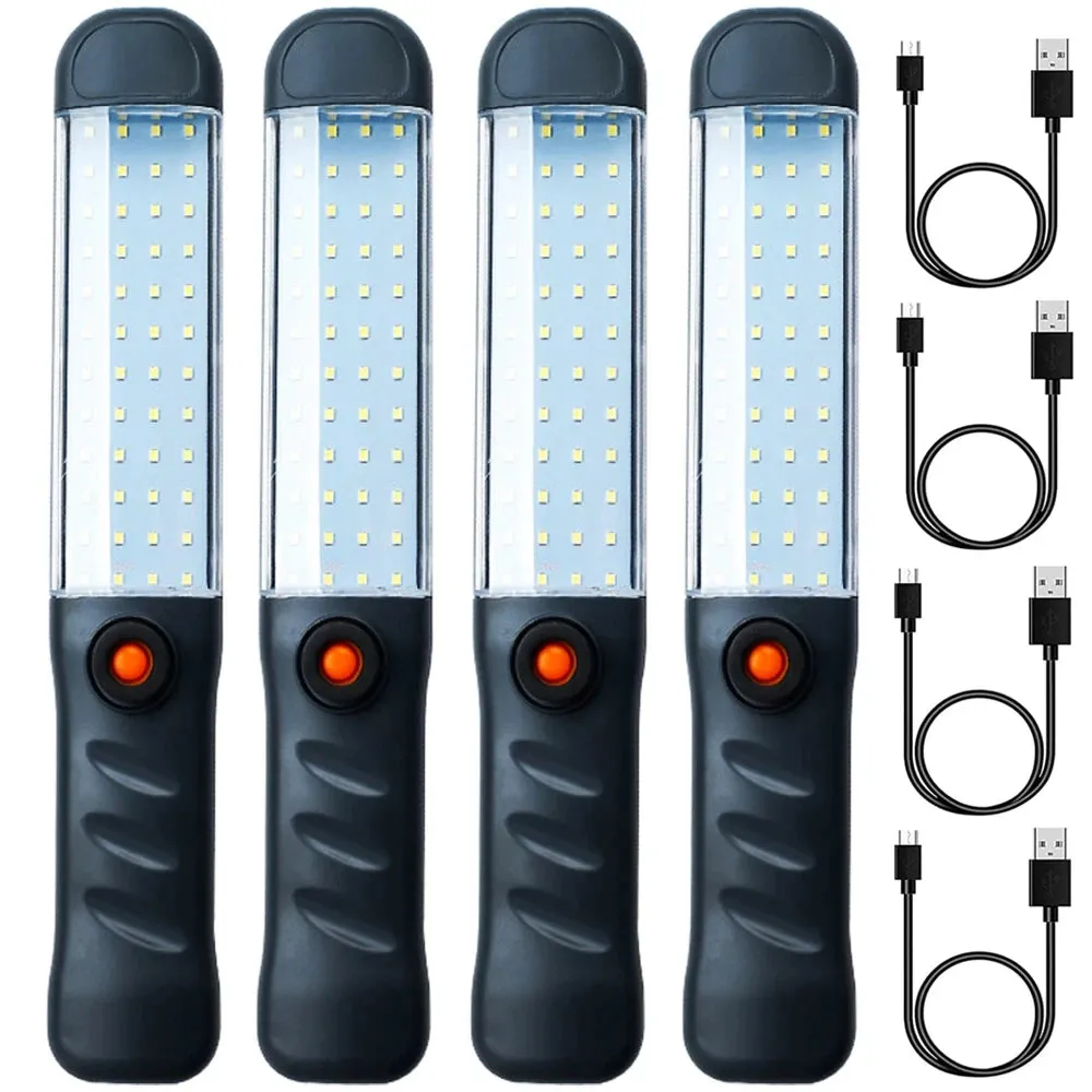 Rechargeable LED Work Light Magnetic Base Waterproof 3 Modes LED Flashlight Inspection Light for Car Repair Household Outdoor