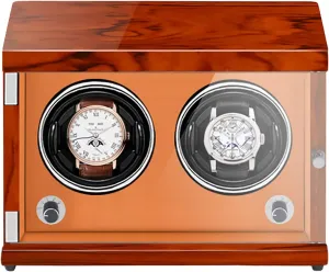 Rechargeable Two-Position Watch Shaker Mechanical Watch Winder Vertical Automatic Watch Winding Box with Light-Sensitive Led Light Quiet and Well Operated