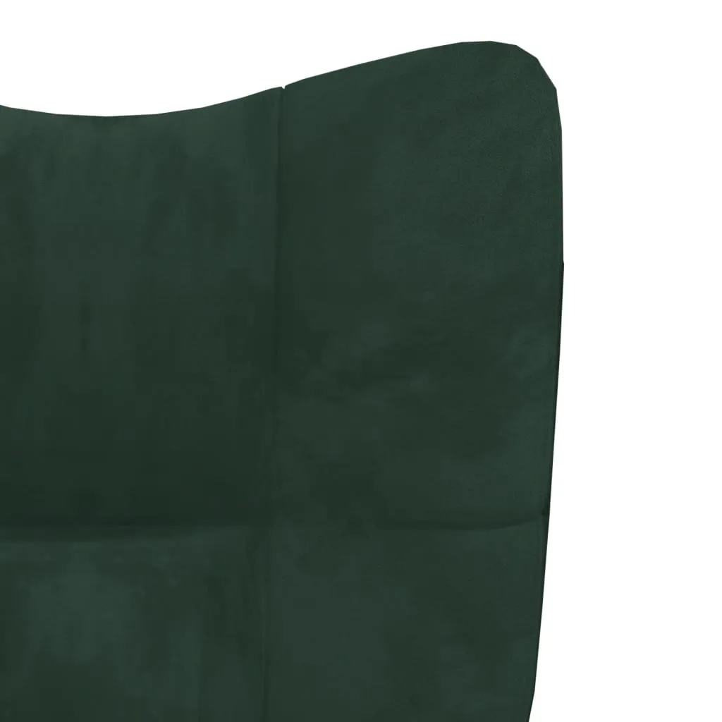 Relaxing Chair Dark Green Velvet