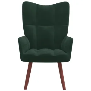 Relaxing Chair Dark Green Velvet