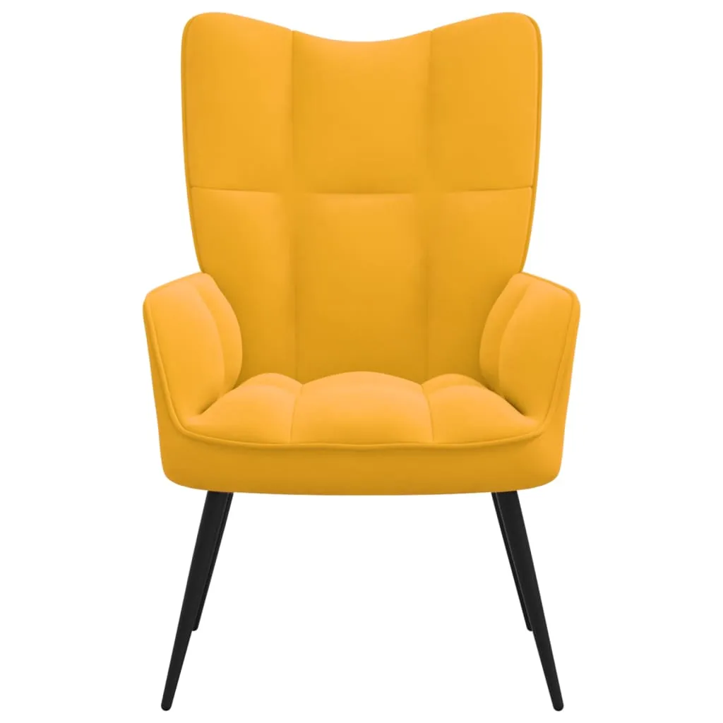 Relaxing Chair Mustard Yellow Velvet