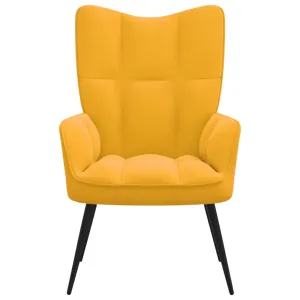 Relaxing Chair Mustard Yellow Velvet