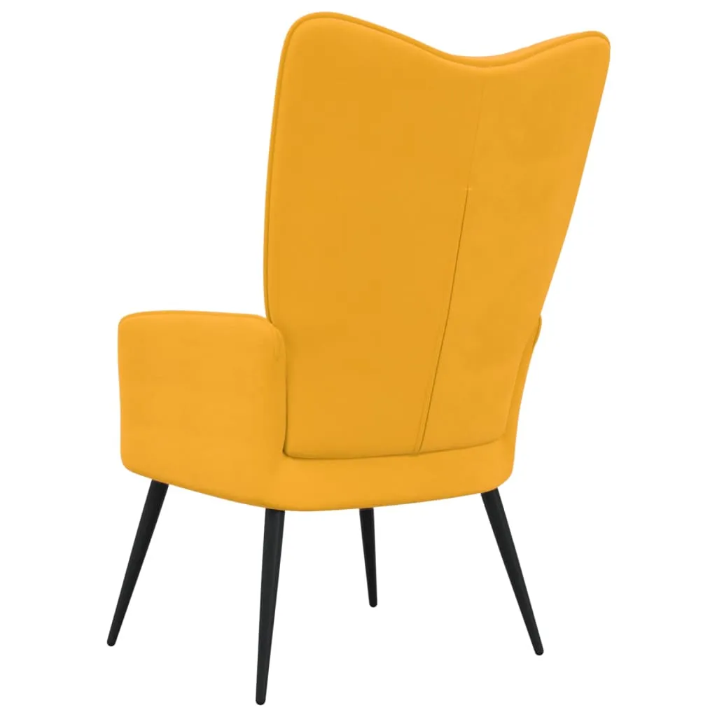 Relaxing Chair Mustard Yellow Velvet