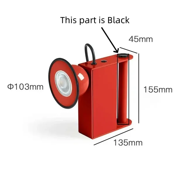 Retro Studio Style Magnetic Box Wall Fixture & Table Lamp