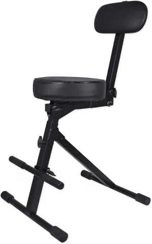 Rockville RDS42 Adjustable Padded Throne Chair, Portable, Foldable, Comfortable, Durable, Lightweight, Perfect for DJs, Guitarists, Drummers, Keyboardists