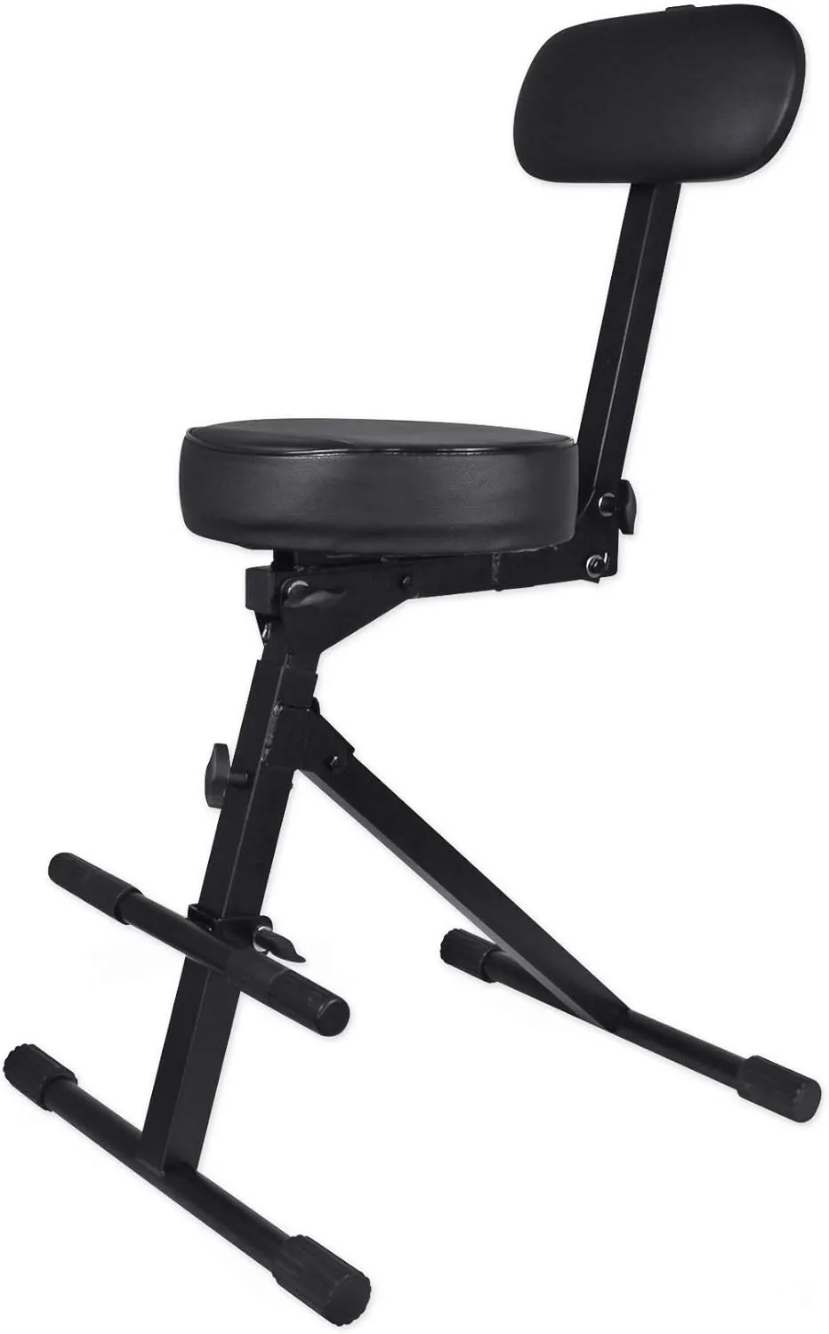 Rockville RDS42 Adjustable Padded Throne Chair, Portable, Foldable, Comfortable, Durable, Lightweight, Perfect for DJs, Guitarists, Drummers, Keyboardists