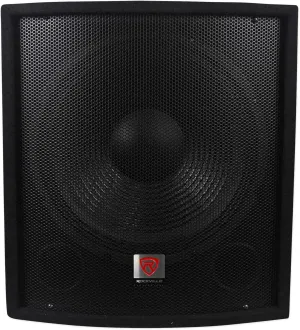 Rockville SBG1158 15" 800W Passive Pro DJ Subwoofer, MDF Cabinet/Pole Mount, Black