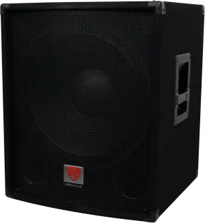 Rockville SBG1184 18" 1000 Watt Passive 4-Ohm Pro DJ Subwoofer, MDF/Pole Mount