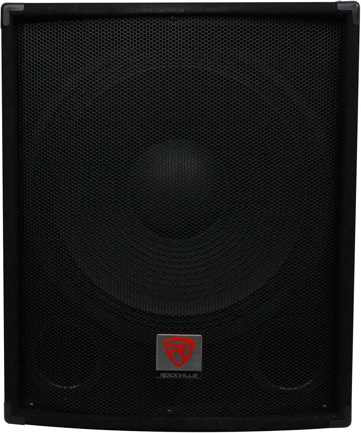 Rockville SBG1184 18" 1000 Watt Passive 4-Ohm Pro DJ Subwoofer, MDF/Pole Mount