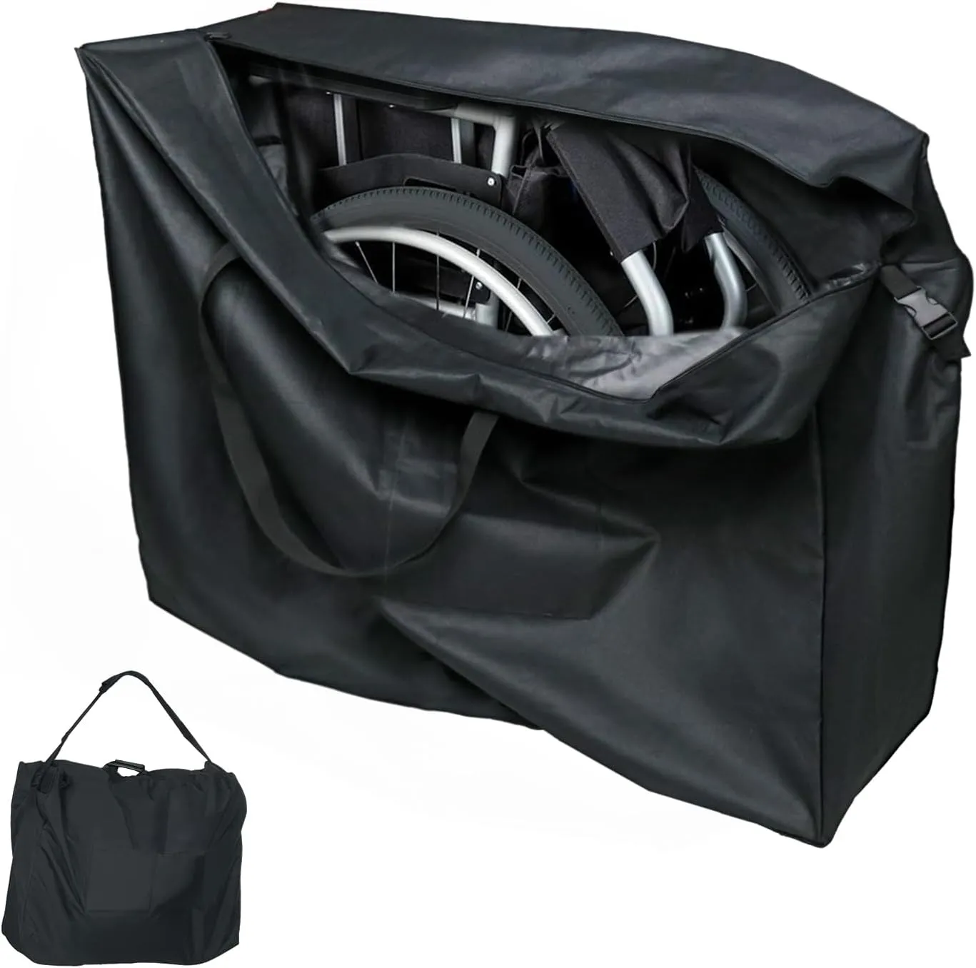 Rollator Bag,Wheelchair Bag for Seniors and Stroller,Travel Walker Bags for Folding Walker,Folding Rollator Accessories (39''Lx16''Wx32''H)