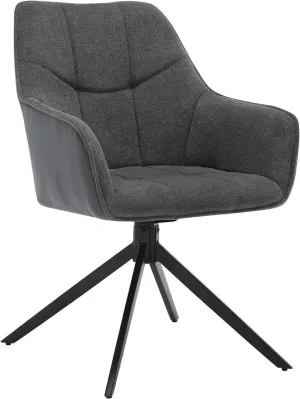 Rootz Swivel Dining Chair - Padded Chair - Ergonomic Seat - 360° Rotatable - Versatile Use - 58cm x 86cm x 63.5cm