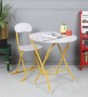 Round Foldable Desk & Chair Set