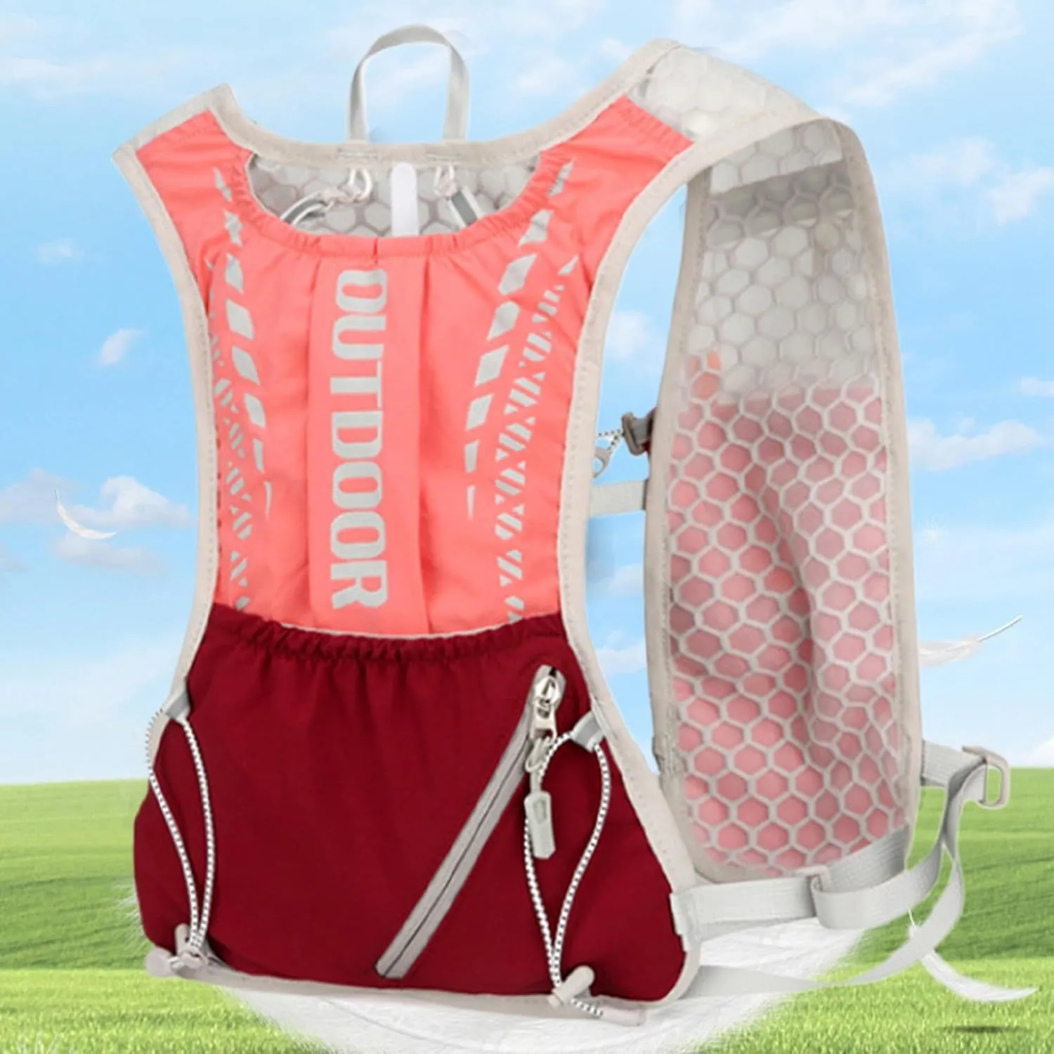 Running Vest,Running Bag for Phone - Reflective, Adjustable, Sports Gear for Gym Training Jogging Hiking Walking Night Cycling