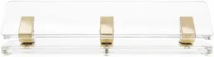 russell hazel Acrylic Signature Hole Punch, Clear with Gold-Toned Hardware, 11” x 2.75” x 2.75” 44629
