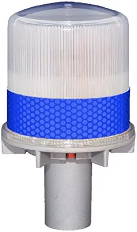 S4L BLUE 1/4NM SOLAR FLASHING LED Marina Dock Barge Boat Safety Beacon Light