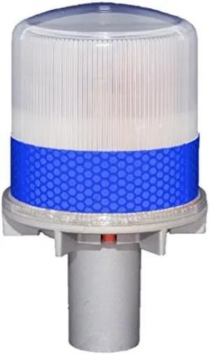 S4L BLUE 1/4NM SOLAR FLASHING LED Marina Dock Barge Boat Safety Beacon Light