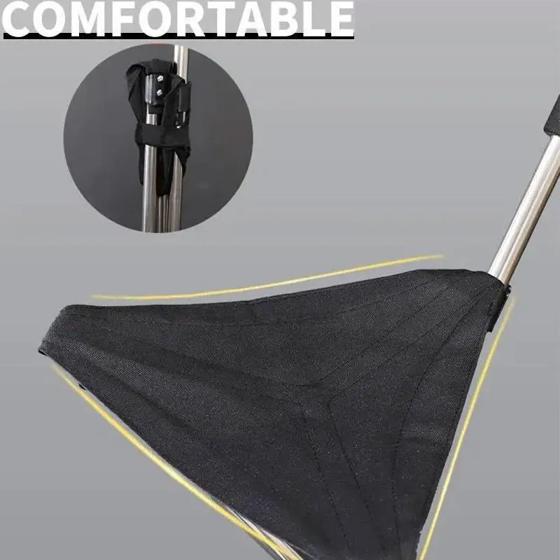 Safety Stainless Steel Walking Stick With Seat Folding Cane Parents Hiking Chair