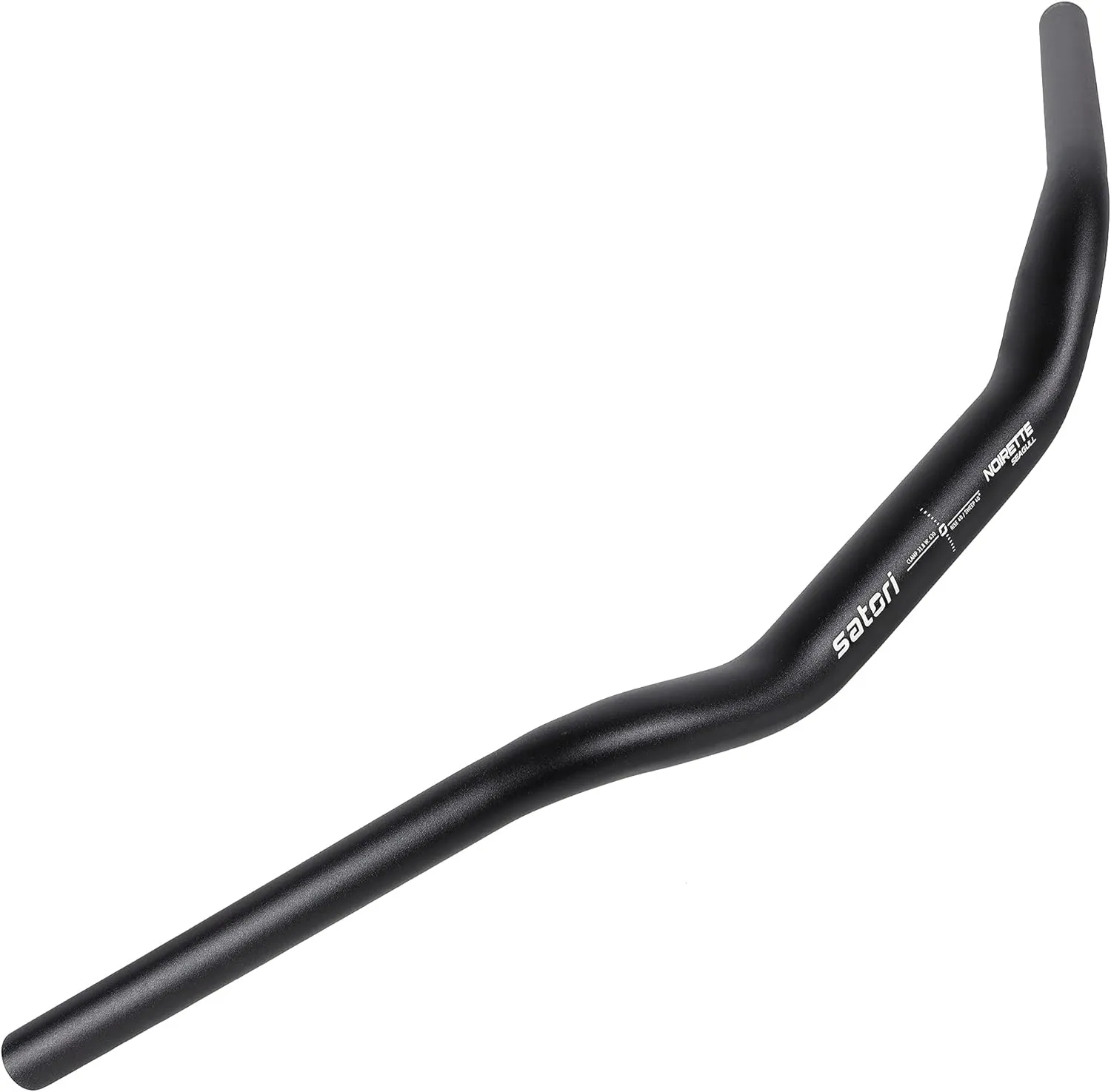 Satori NOIRETTE Seagull Trekking Commuting Bike Bicycle Aluminium Alloy Swept Back Flat Handlebar 31.8x630mm - Rise 40mm - Sweep 40 Degree