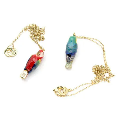 Scarlet Macaw Whistle Necklace