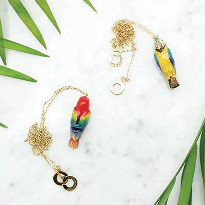 Scarlet Macaw Whistle Necklace