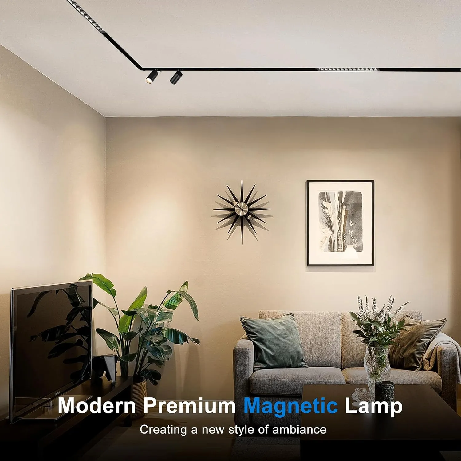 SCON XTB106-24SD 24V Magnetic LED Lamp Head for Recessed/Ceiling/Pendant Track Lighting System, Linear Spotlight Ceiling Wall Light (15W/4000K-Natural White/30°/Ra85/Support Dimming)