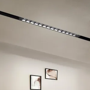 SCON XTB106-24SD 24V Magnetic LED Lamp Head for Recessed/Ceiling/Pendant Track Lighting System, Linear Spotlight Ceiling Wall Light (15W/4000K-Natural White/30°/Ra85/Support Dimming)
