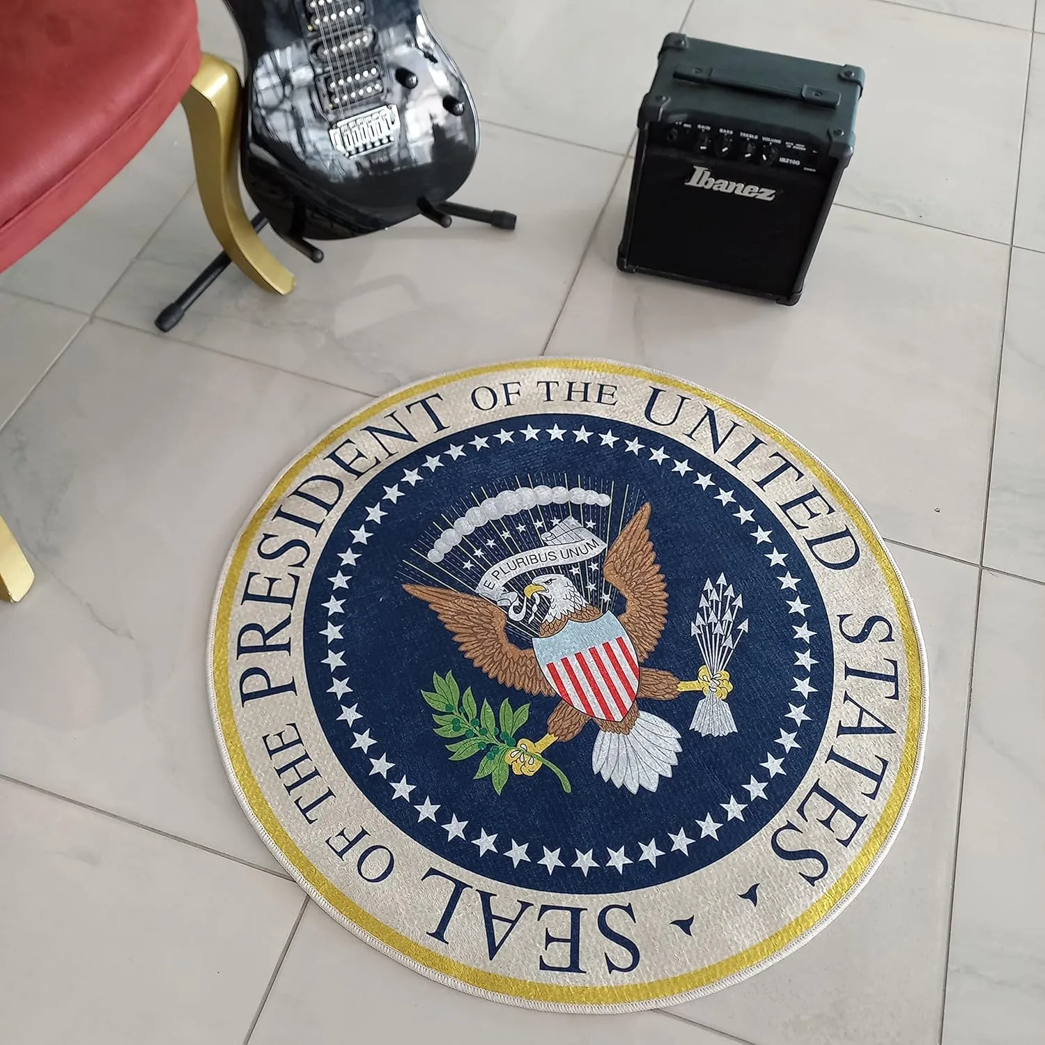 Seal of President of United States Rug American Eagle Carpet Office Area Rug Living Room Bedroom Kitchen Doormat (Economic Quality, 6x6 ft.)