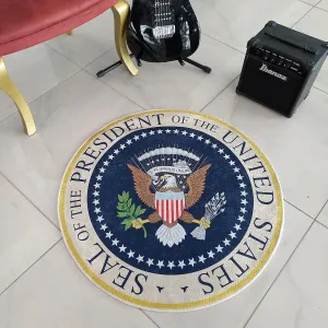 Seal of President of United States Rug American Eagle Carpet Office Area Rug Living Room Bedroom Kitchen Doormat (Economic Quality, 6x6 ft.)
