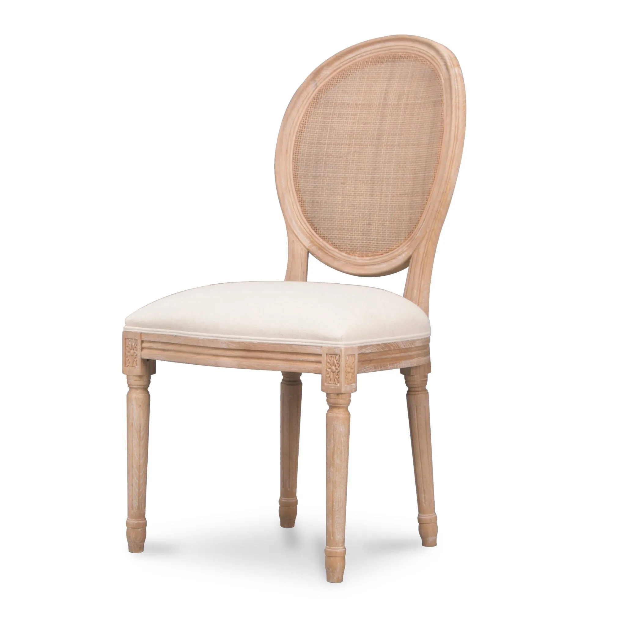 Set of 2 - Lenora ELM Dining Chair - Dawn Beige