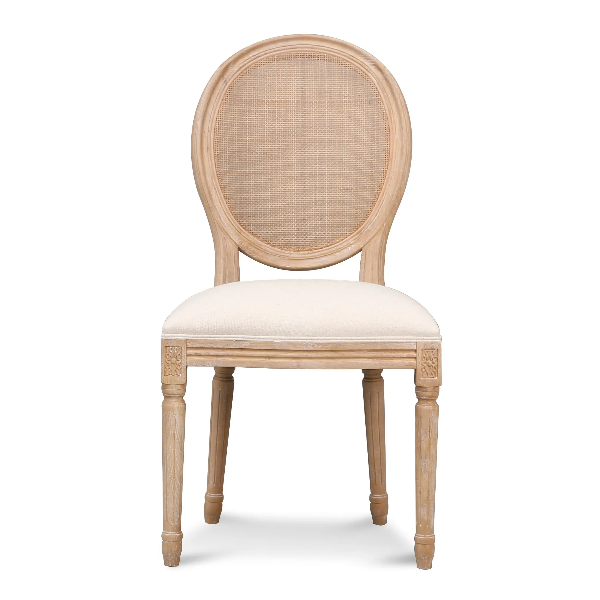 Set of 2 - Lenora ELM Dining Chair - Dawn Beige