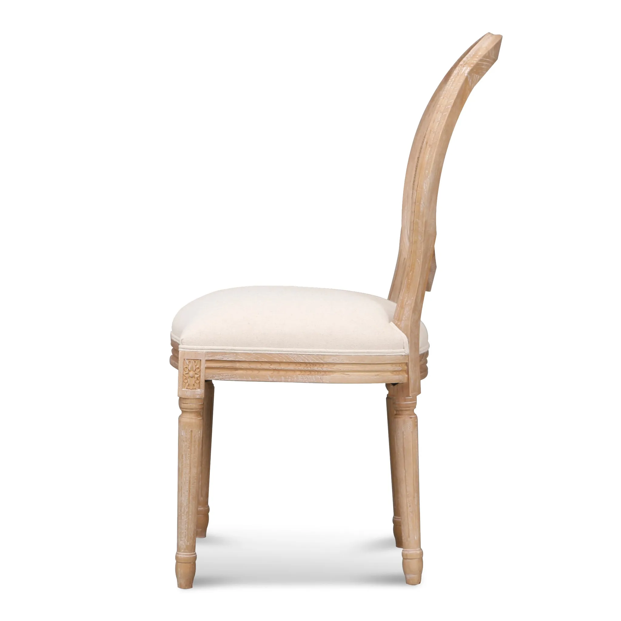 Set of 2 - Lenora ELM Dining Chair - Dawn Beige