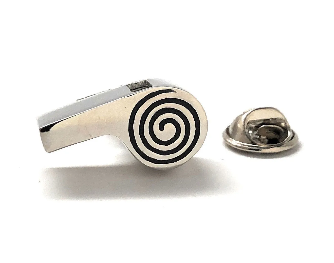 Silver Whistle Lapel Pin | Premium Enamel Pin for Coaches and Referees