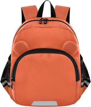 Sinestour Dark Orange Toddler Backpack for School Kids Backpacks for Boys Girls 3-6 Preschool Elementary Kindergarten Backpack Schoolbag