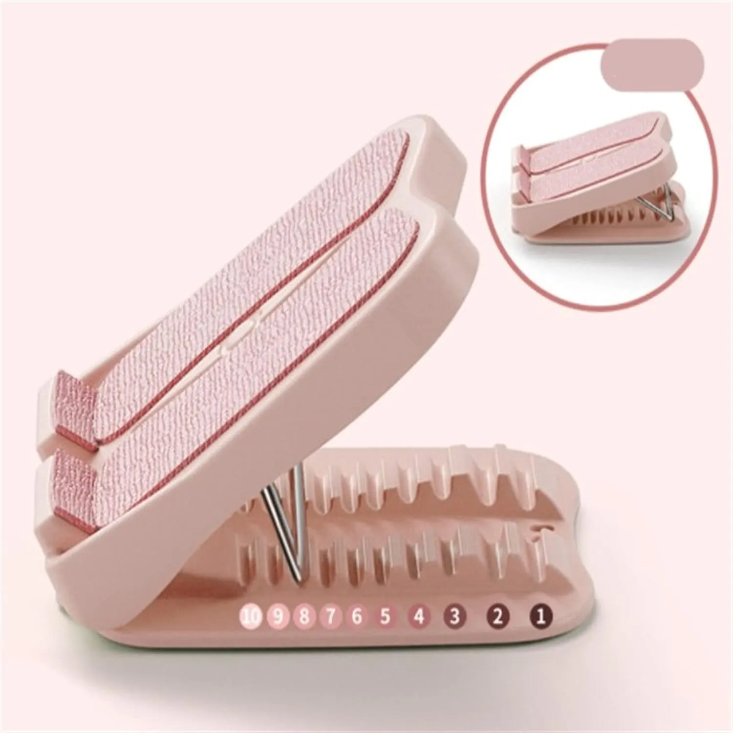 Slant Board Stovepipe Stretch Plate Oblique Pedal Calf Stretcher Home Standing Fitness Foldable Leg Stretch Assist Easy to Carry (Color : Pink, Size : 30x27cm) (Pink 30x27cm)
